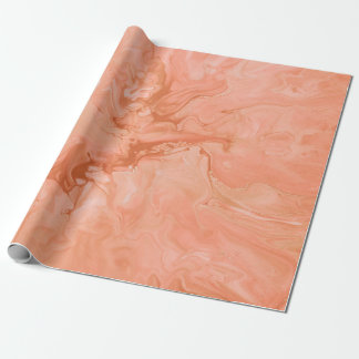 PASTEL CORAL ABSTRACT ILLUSTRATION WRAPPING PAPER