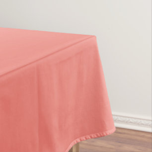 Pastel Coral Pink Solid Color   Classic Elegant  Tablecloth