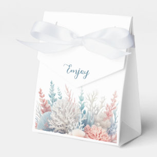 Pastel Coral Reef-Beach Wedding- Favor Boxes