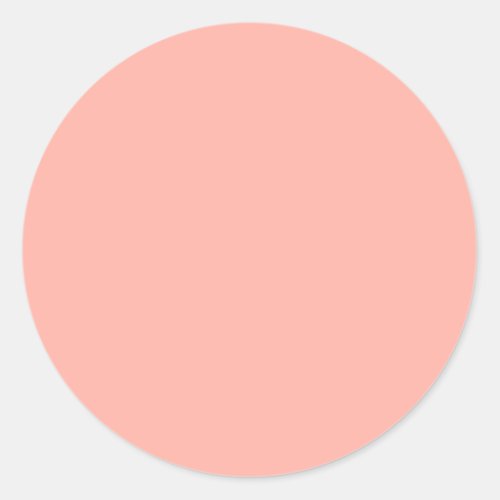 Pastel Coral Reef Solid Color  Classic  Elegant Classic Round Sticker