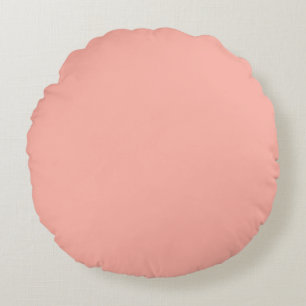 Pastel Coral Reef Solid Color   Classic   Elegant Round Pillow