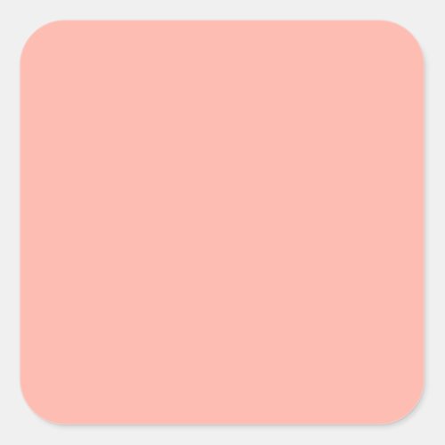 Pastel Coral Reef Solid Color  Classic  Elegant Square Sticker