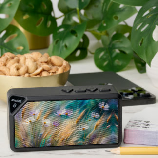 Pastel Cosmos and Grasses, Whispers of Nature Bluetooth Speaker