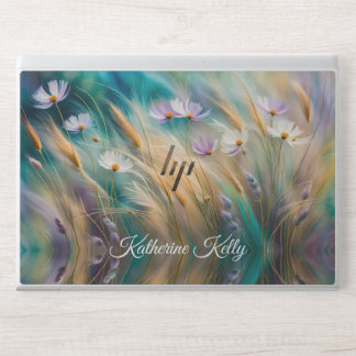 Pastel Cosmos and Grasses, Whispers of Nature HP Laptop Skin