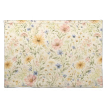 Pastel Cottage Wildflower Watercolor
