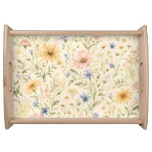 Pastel Cottage Wildflower Watercolor