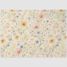Pastel Cottage Wildflower Watercolor