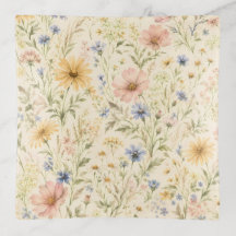 Pastel Cottage Wildflower Watercolor