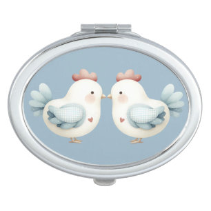 Pastel Cottagecore Chicken Compact Mirror