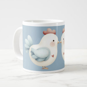 Pastel Cottagecore Chicken Giant Coffee Mug