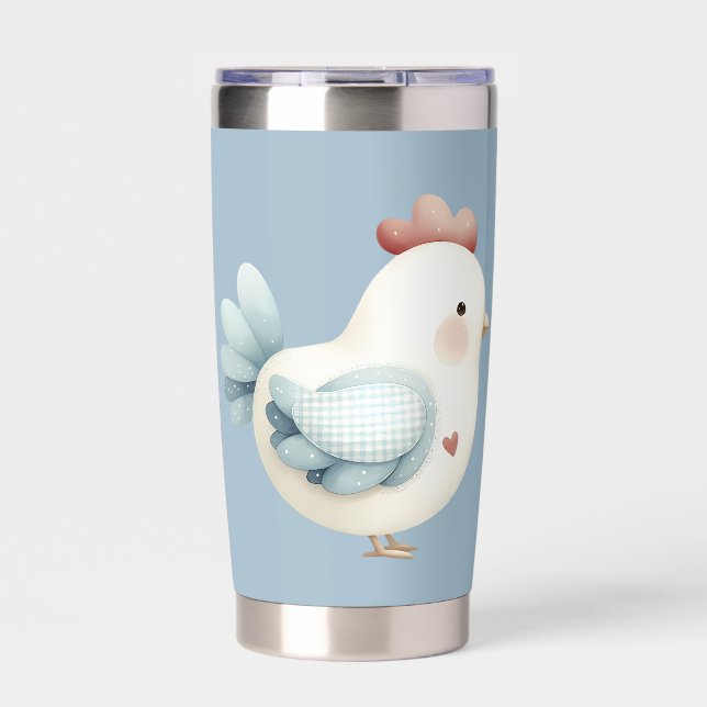 Pastel Cottagecore Chicken Insulated Tumbler (Front)