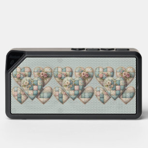 Pastel Cottagecore Patchwork Hearts Bluetooth Speaker