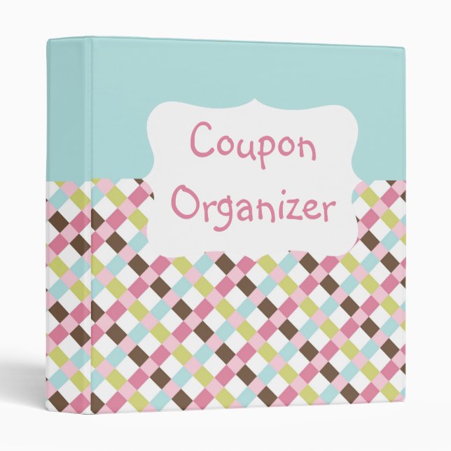 Pastel Coupon Organizer Binder (Front/Spine)