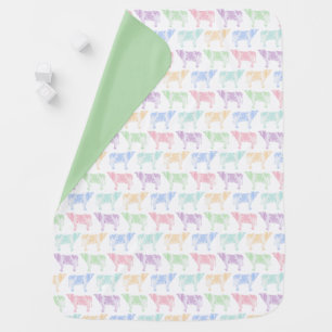 Pastel Cow Baby Blanket