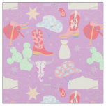 pastel cowgirl wild west saloon fabric