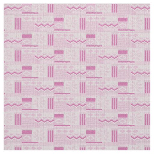 Pastel Cozy Pink Fair Isle Winter Knit Christmas Fabric