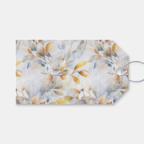 Pastel Cream Floral Abstract Gift Tags