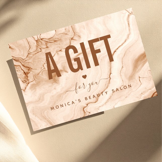 Pastel Cream Marble Chic Elegant Beauty Salon Love (Creator Uploaded)