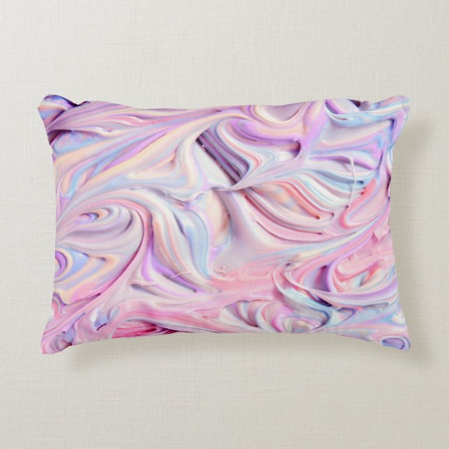 Pastel Creamy Frosting  Accent Pillow (Front)