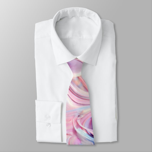 Pastel Creamy Frosting  Neck Tie (Tied)