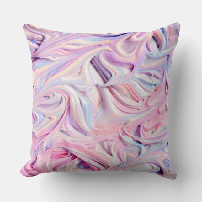 Pastel Creamy Frosting  Throw Pillow (Front)