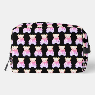 Pastel Creepy Cute Teddy Bear Seamless Pattern on Dopp Kit