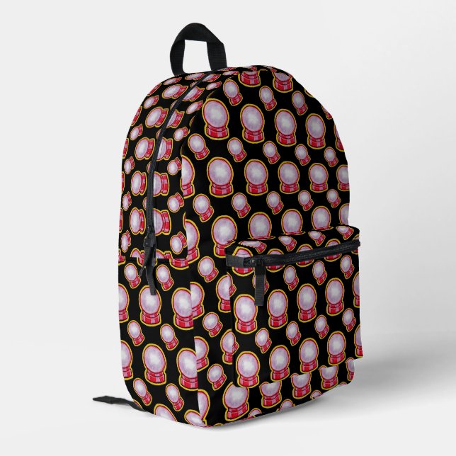 Pastel Crystal Ball Printed Backpack (Back Corner Left)