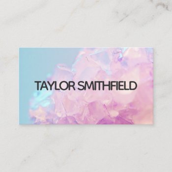 Pastel Crystal Business Card by TwoTravelledTeens at Zazzle