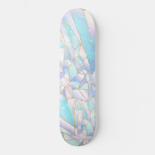 Pastel Crystal GOLD Skateboard Deck