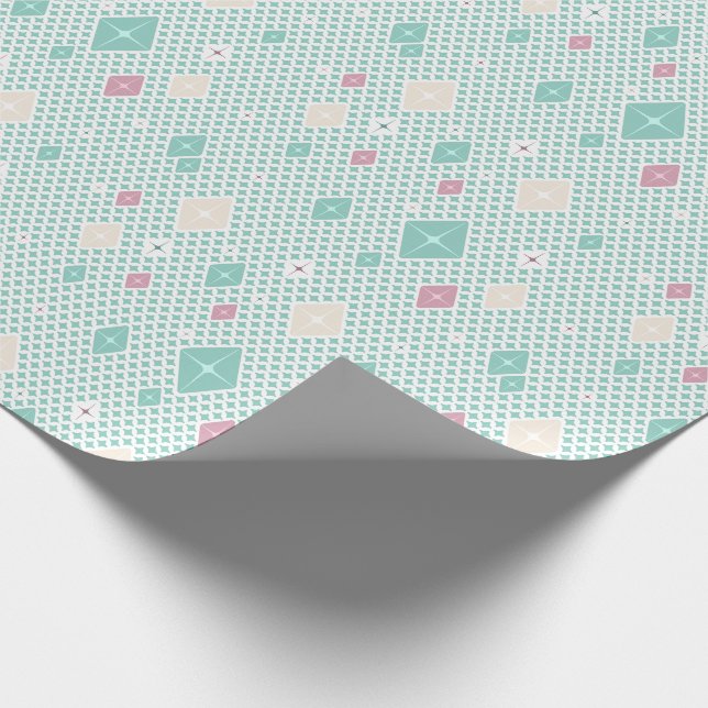 Pastel Crystal Star Pattern Wrapping Paper (Corner)