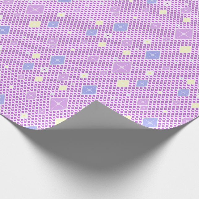 Pastel Crystal Star Pattern Wrapping Paper (Corner)