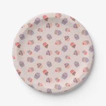 Pastel Cupcake Confetti Birthday Party Plates