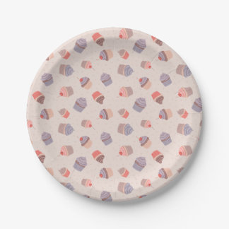 Pastel Cupcake Confetti Birthday Party Plates