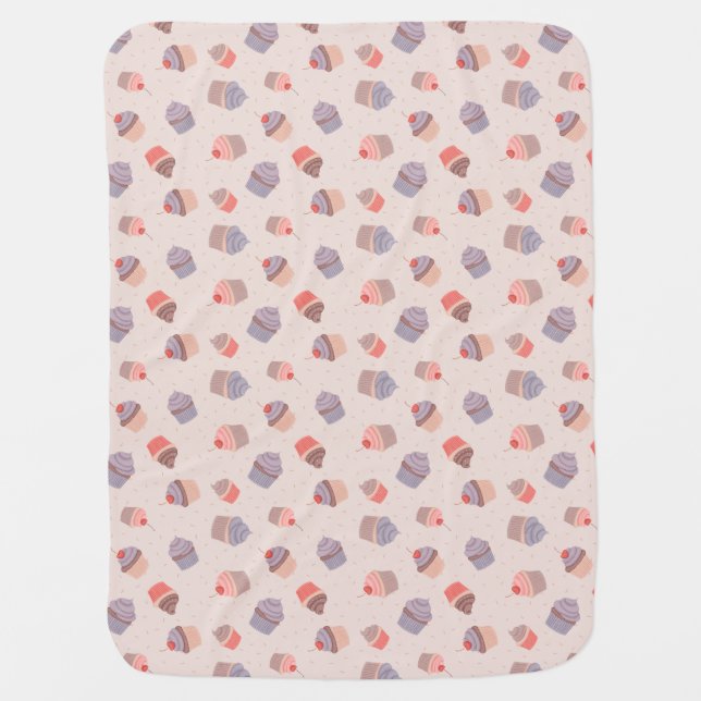Pastel Cupcake Confetti Blanket (Front)