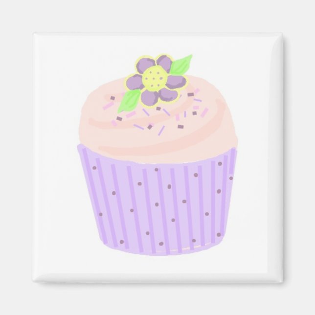 Pastel Cupcake Magnet (Front)
