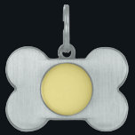 Pastel custard yellow decor ready to customize pet ID tag<br><div class="desc">This custom stylish product in Soft pastel corn yellow color background  for yourself or as a gift sure to make an impression in all occasions. Click on the "Customize it!" button to reveal tools to customize this product if you wish using a text editor and an image loader. 
 

Intro</div>