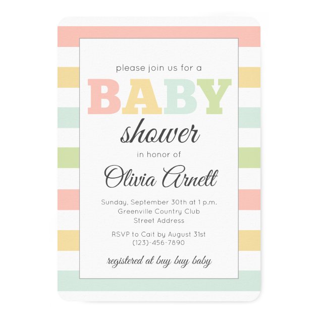 custom baby shower invitations