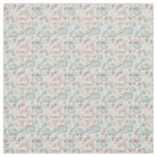 Pastel cute dinosaurs fabric