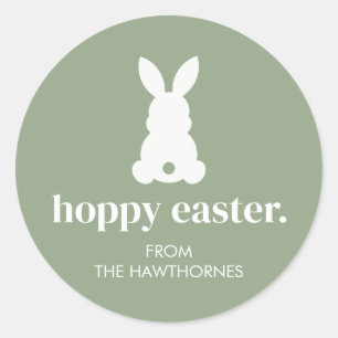 Pastel Cute Easter Bunny Classic Round Sticker