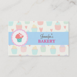 Pastel Cute Kawaii Bakery Businesscard Business Card