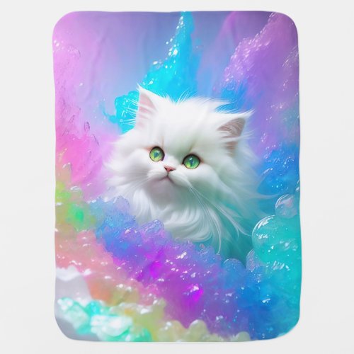 Pastel Cute Kitten Baby Blanket