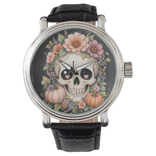 Pastel Cute Skull PNG   Coquette Fall Flowers & Pu Watch