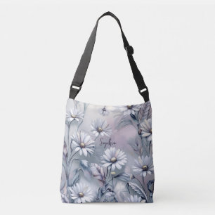 Pastel Daisy Flowers Spring Summer Personalize  Crossbody Bag