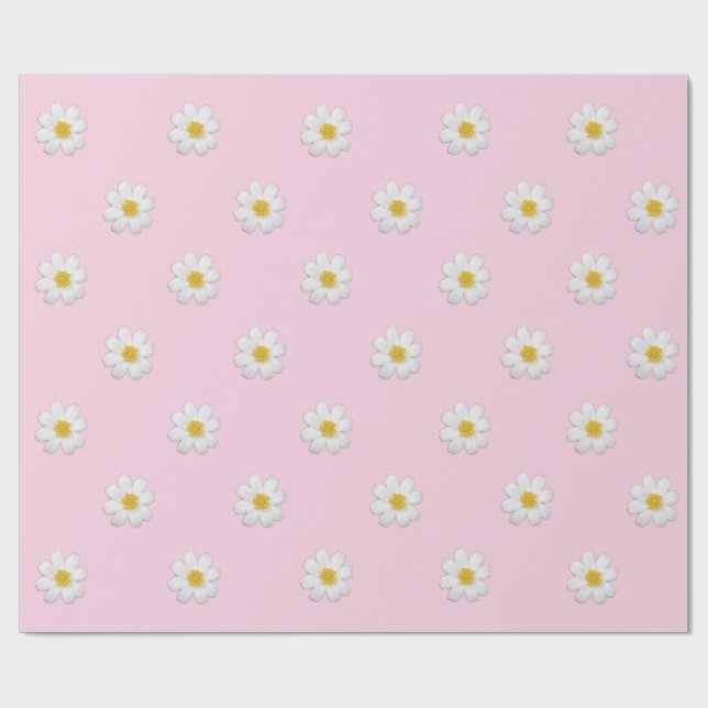 Pastel Daisy Wrapping Paper (Flat)