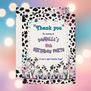 Pastel Dalmatian Spot-tacular Thank You  Postcard