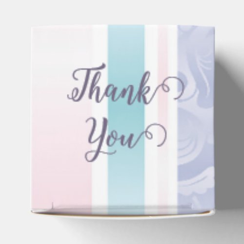 Pastel Damask Thank You Favor Boxes