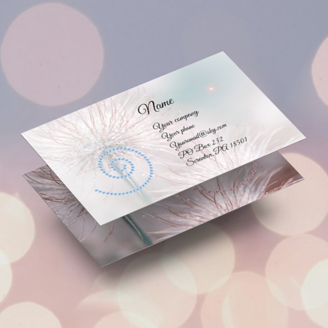 Pastel Dandelion and Blue Diamonds  Business Card (Creator Uploaded)