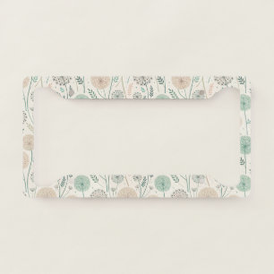 Pastel Dandelion Dreams – Whimsical Floral (2) License Plate Frame