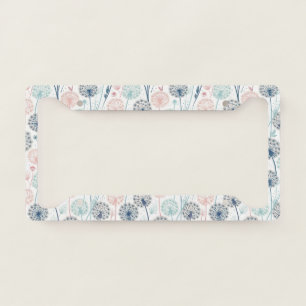 Pastel Dandelion Dreams – Whimsical Floral License Plate Frame