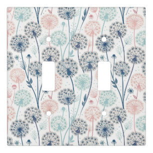 Pastel Dandelion Dreams – Whimsical Floral Light Switch Cover